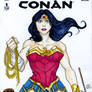 Wonder Woman Conan sketch cover commission