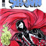 SPAWN sketch cover on a Mexcan offcal blank