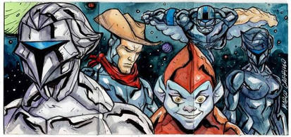 Silverhawks sketch card puzzle available 