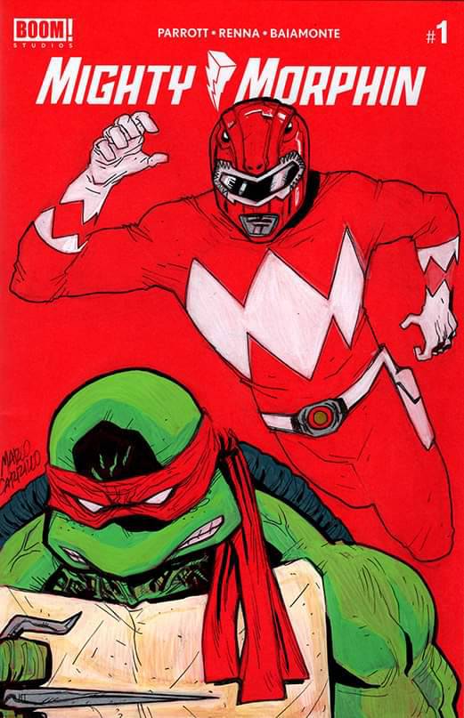 Red Ranger Raphael TMNT Raphael and red Ranger sketch cover by mdavidct on DeviantArt