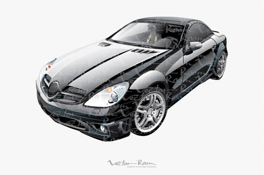 Black sport car Mercedes-Benz SLK R171