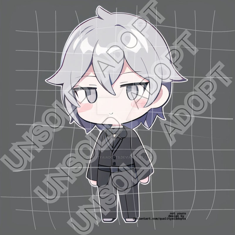 Grumpy Chibi Faces Grumpy Grey Chibi Adoptable by QualityAIAdopts on DeviantArt