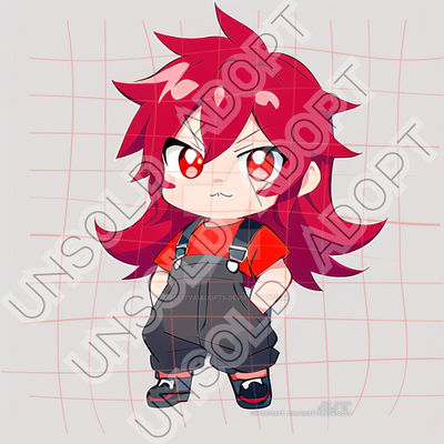 Red Haired Chibi Adoptable by QualityAIAdopts on DeviantArt