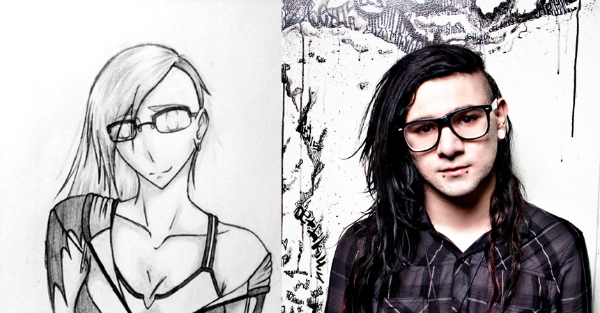 Side-by-side: Skrillex and Kamei