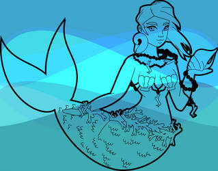 La Sirena de las perlas. Color background