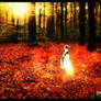 The fire Penguin in the forest