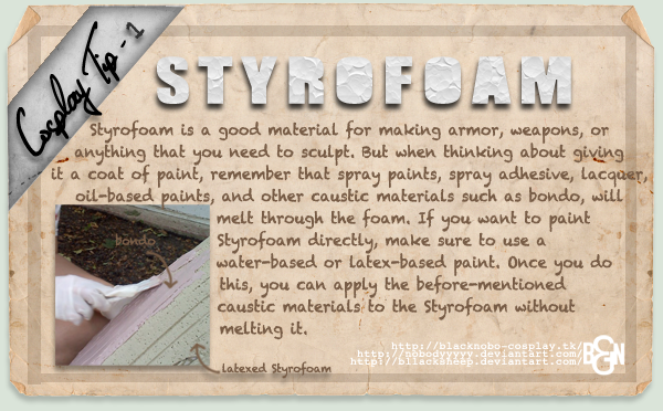 Cosplay Tip 1: Styrofoam