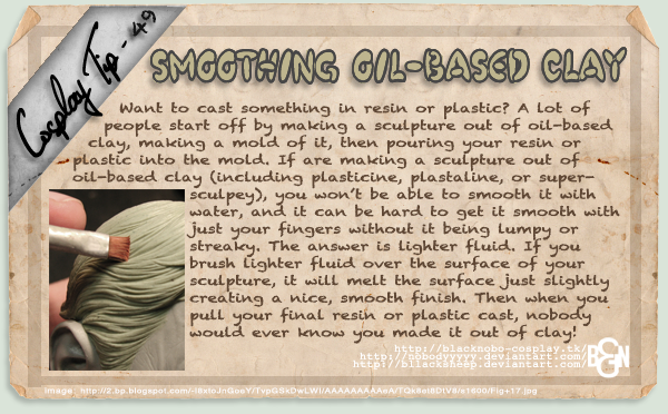 Cosplay Tip 49 - Smoothing Oil-Based Clay