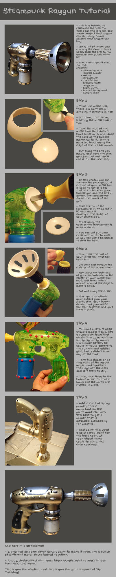 Steampunk Raygun Tutorial by Bllacksheep