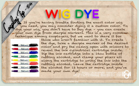 Cosplay Tip 54 - Wig Dye