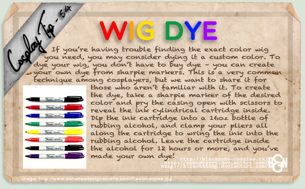 Cosplay Tip 54 - Wig Dye