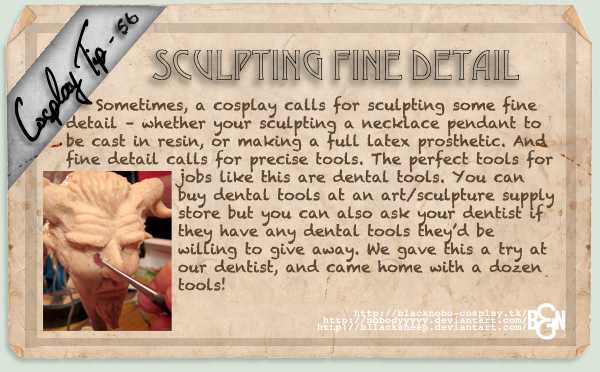 Cosplay Tip 56 - Sculpting Fine Detail