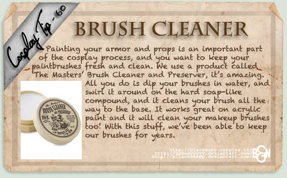 Cosplay Tip 60 - Brush Cleaner