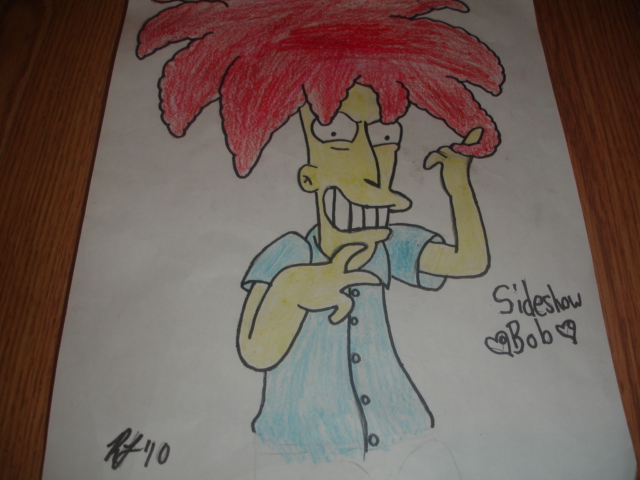 Crazy Sideshow Bob Drawing