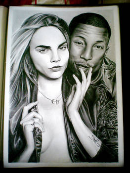 .: Cara Delevingne and Pharrell Williams :.