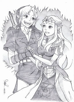 .: Link and Princess Zelda :.