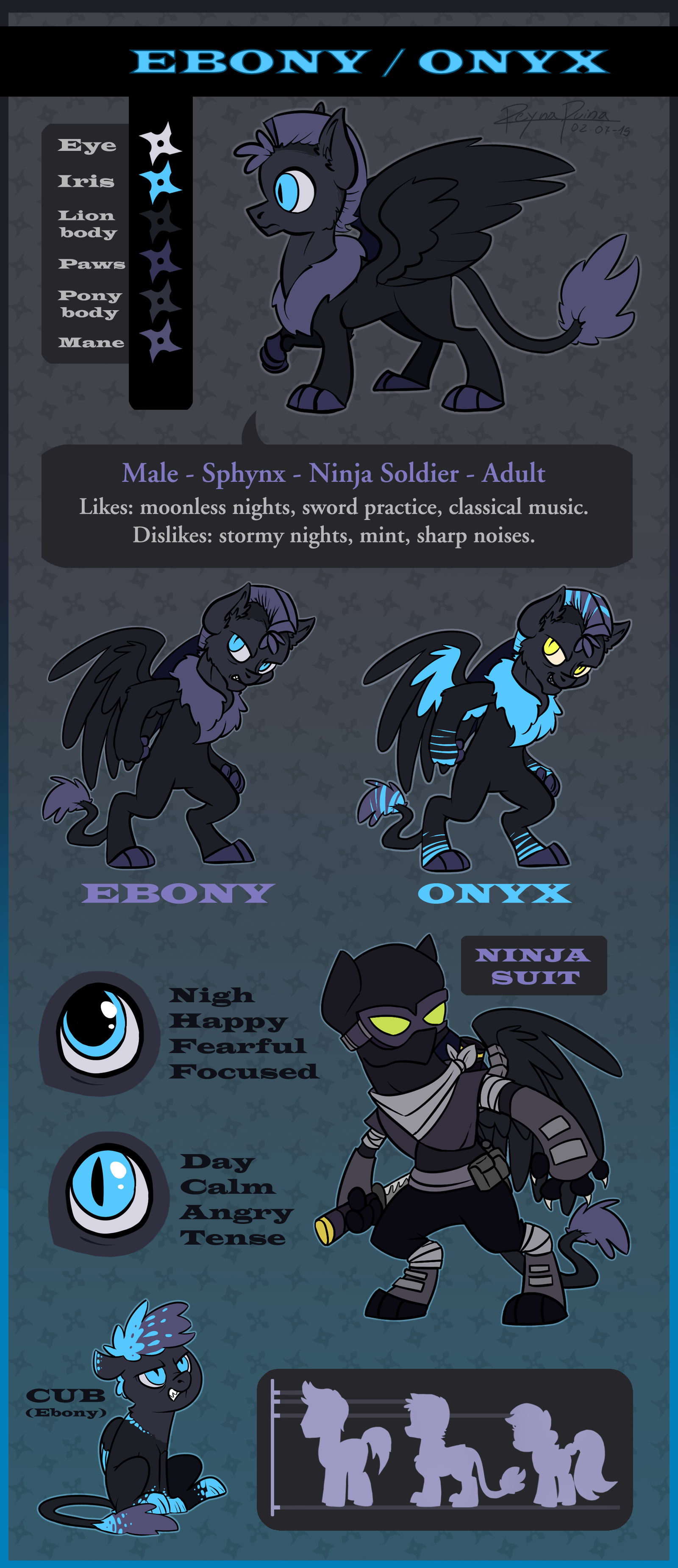 Ebony/Onyx Character Reference Sheet