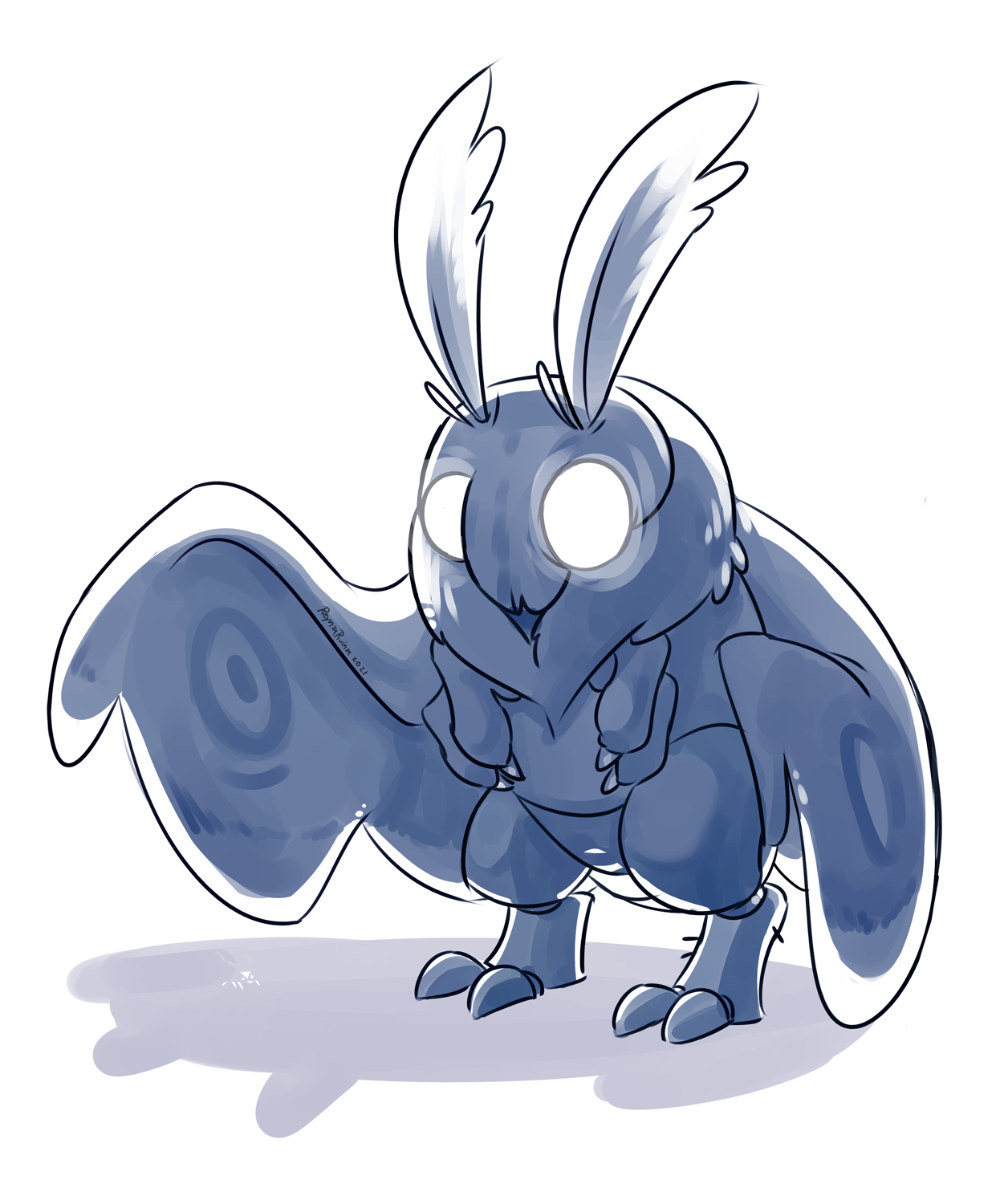 Low Poly Mothman Mothman Design! by reynaruina on DeviantArt