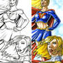 Powergirl with Supergirl