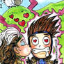 Gambit and Rogue V-Day Chibi