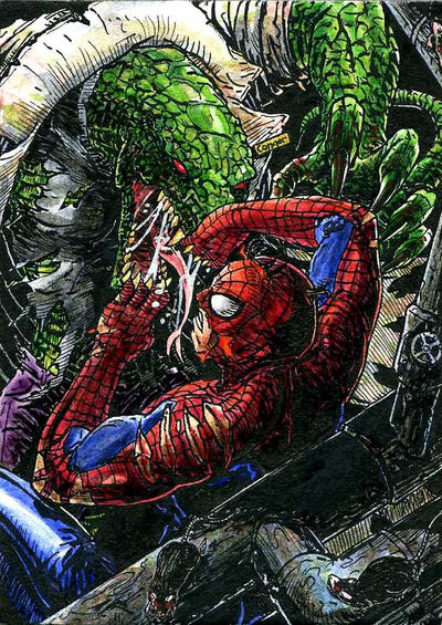 Spiderman vs Lizard ATC Colors