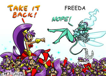 Shantae grants wish for Freeda