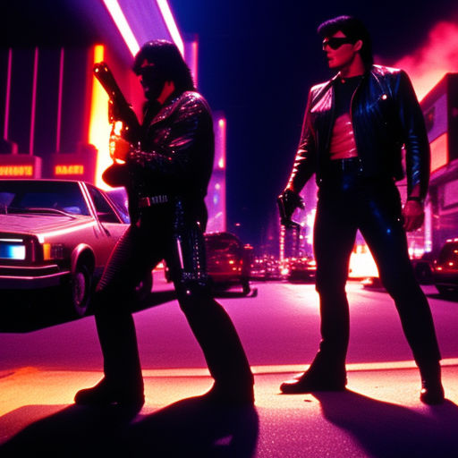 Terminator T1000 Fights Against John Rambo Synthwa by mmsopen3 on ...