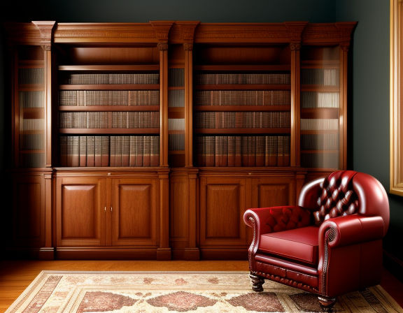 private libary bookcase Chesterfield armchair phot by mmsopen3 on ...