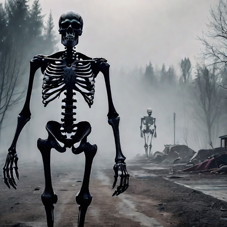 Skeleton demons postapocalyptic fog ultrarealistic by mmsopen3 on ...