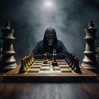 HD wallpaper: black chess set, digital art, Grim Reaper, death, dark,  monochrome