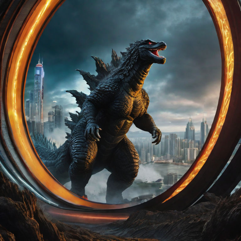 Godzilla time tunnel Intricate Details ultrarealis by mmsopen3 on ...