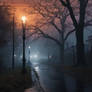 horror Intricate details foggy weather dusk Twilig