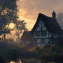 Half-timbered-thatched-english-cottage-in-the-most