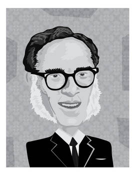 Isaac Asimov Caricature