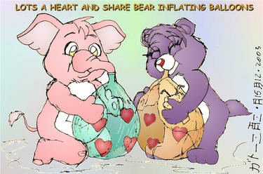 Lotsa Heart and Share Bear with balloons