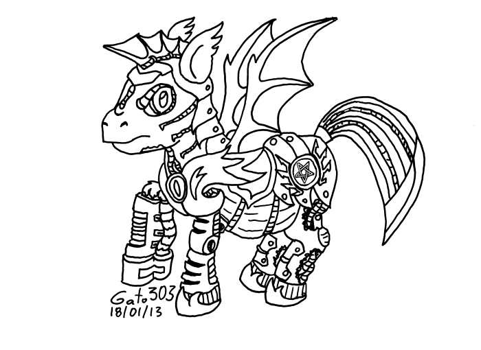 Strogg Gato Cyberdemon Ponyfied