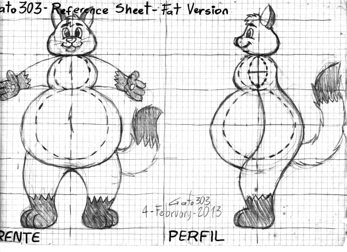 Gato303 Fursona Fat Ref