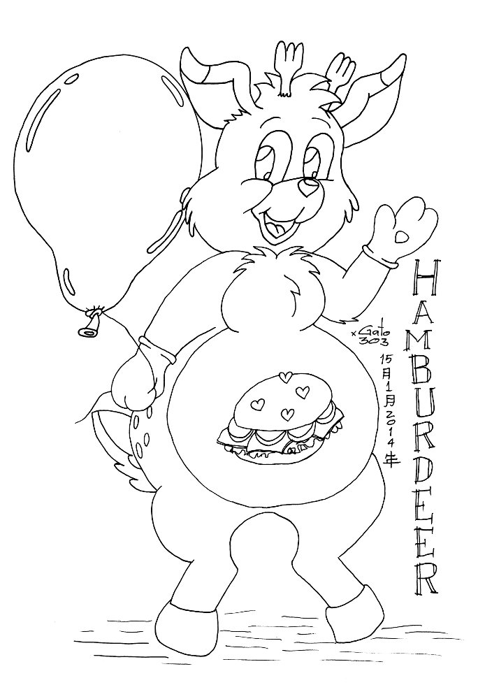 Hamburdeer Care Bear Lines