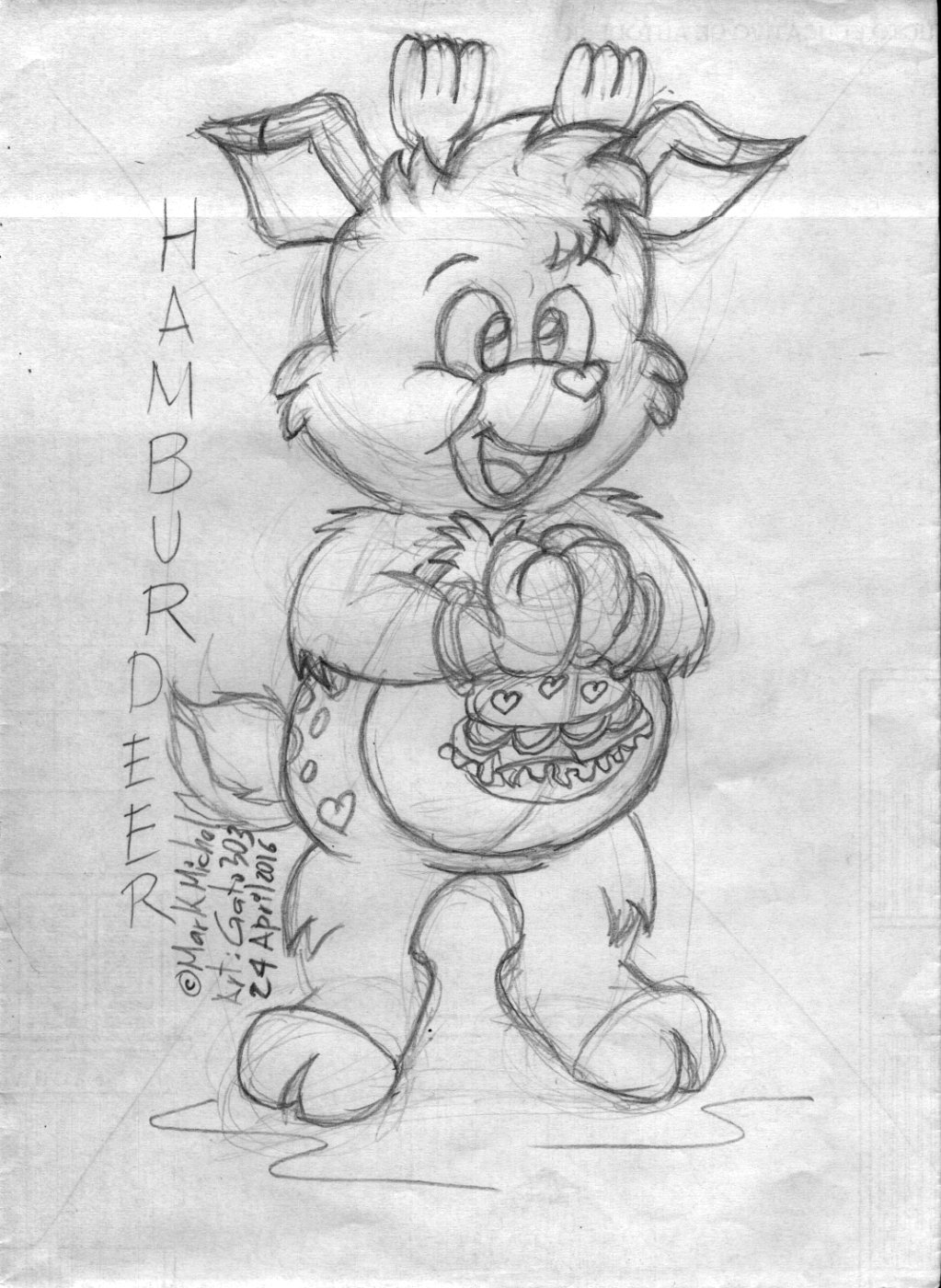 Hamburdeer Care Bear Cousin Sketch