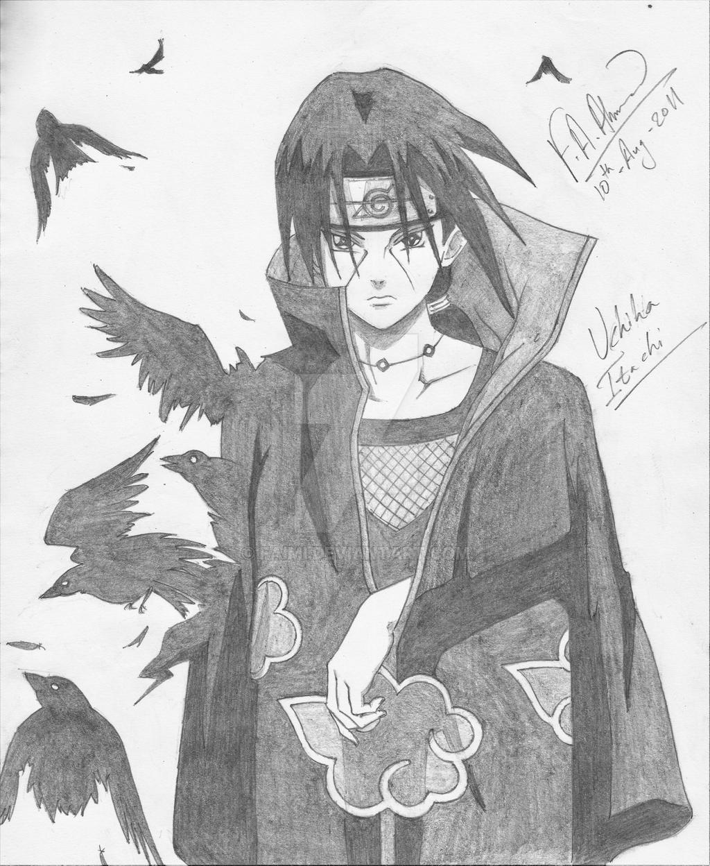 Itachi Using Jutsu Drawing Naruto Shippuuden: Itachi's Genjutsu by Faimi on DeviantArt