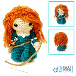 Merida, from Brave - Crochet Amigurumi Doll