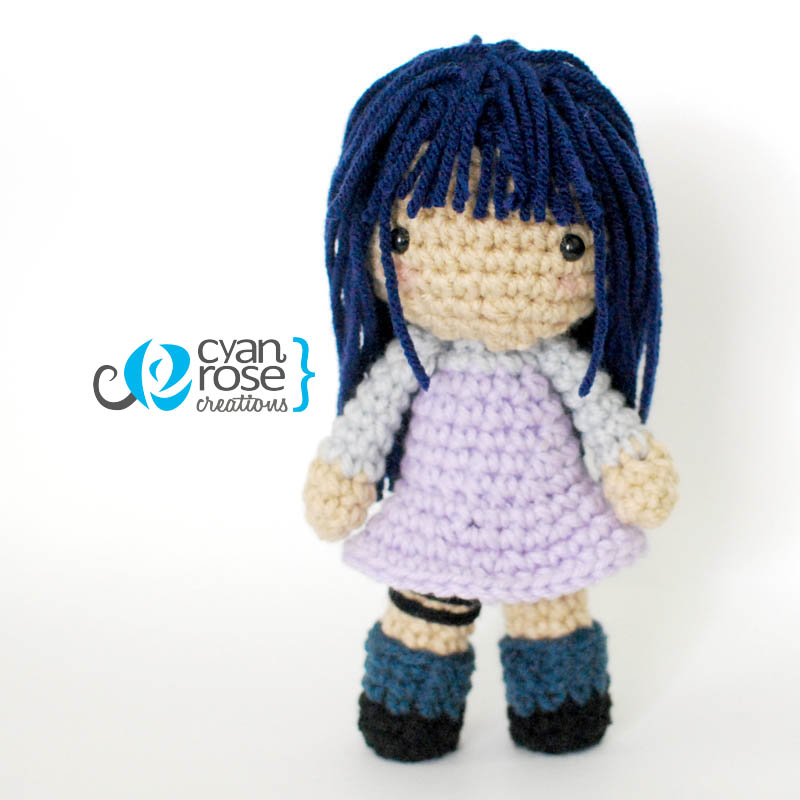 Hinata Inspired Crochet Amigurumi Plush Doll