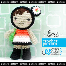 Emi Sushi Doll - Crochet Pattern - by CRC