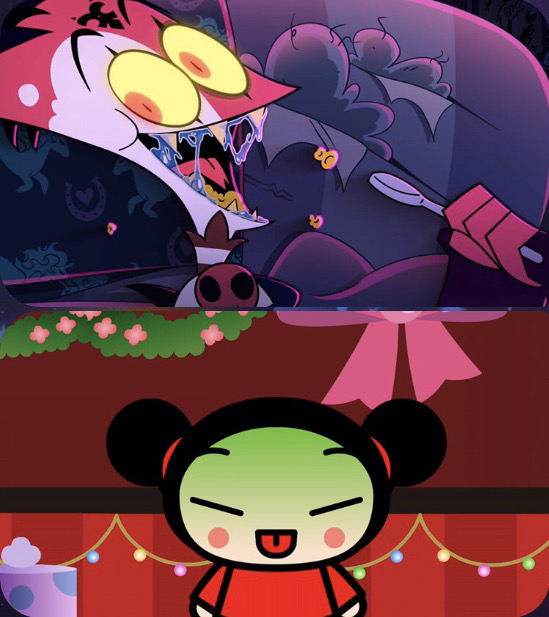 Pucca is Disgusted by Blitzos Eating Habit