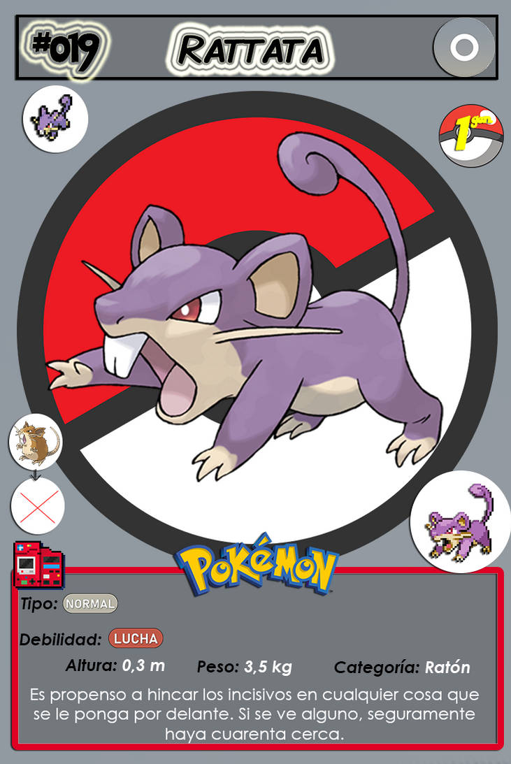 0019 Rattata (cartas pokemon - pokedex) by estebangamer2001 on DeviantArt