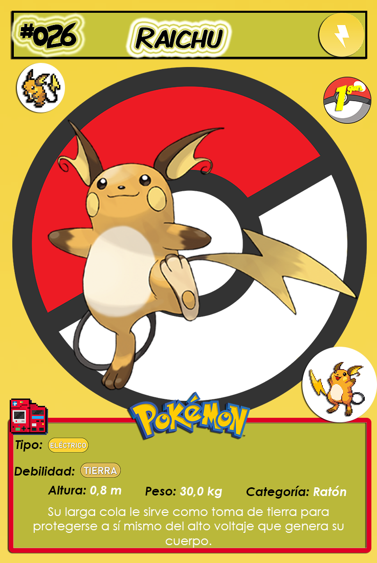 Raichu  Pokédex