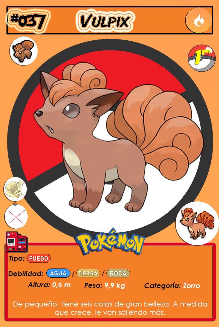 Vulpix - #037 -  Pokédex