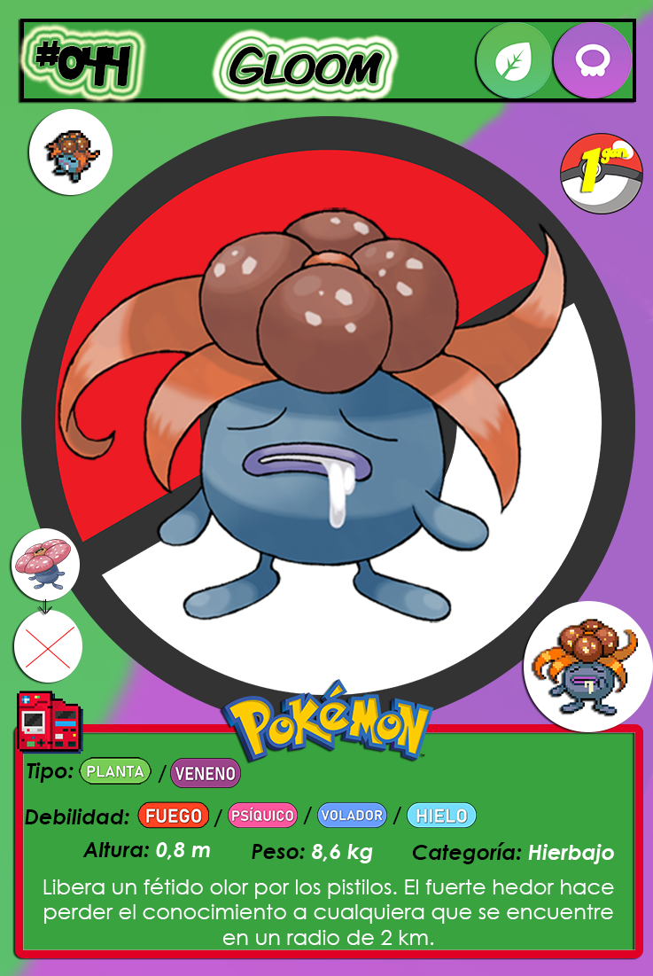 0044 Gloom (cartas pokemon - pokedex) by estebangamer2001 on DeviantArt