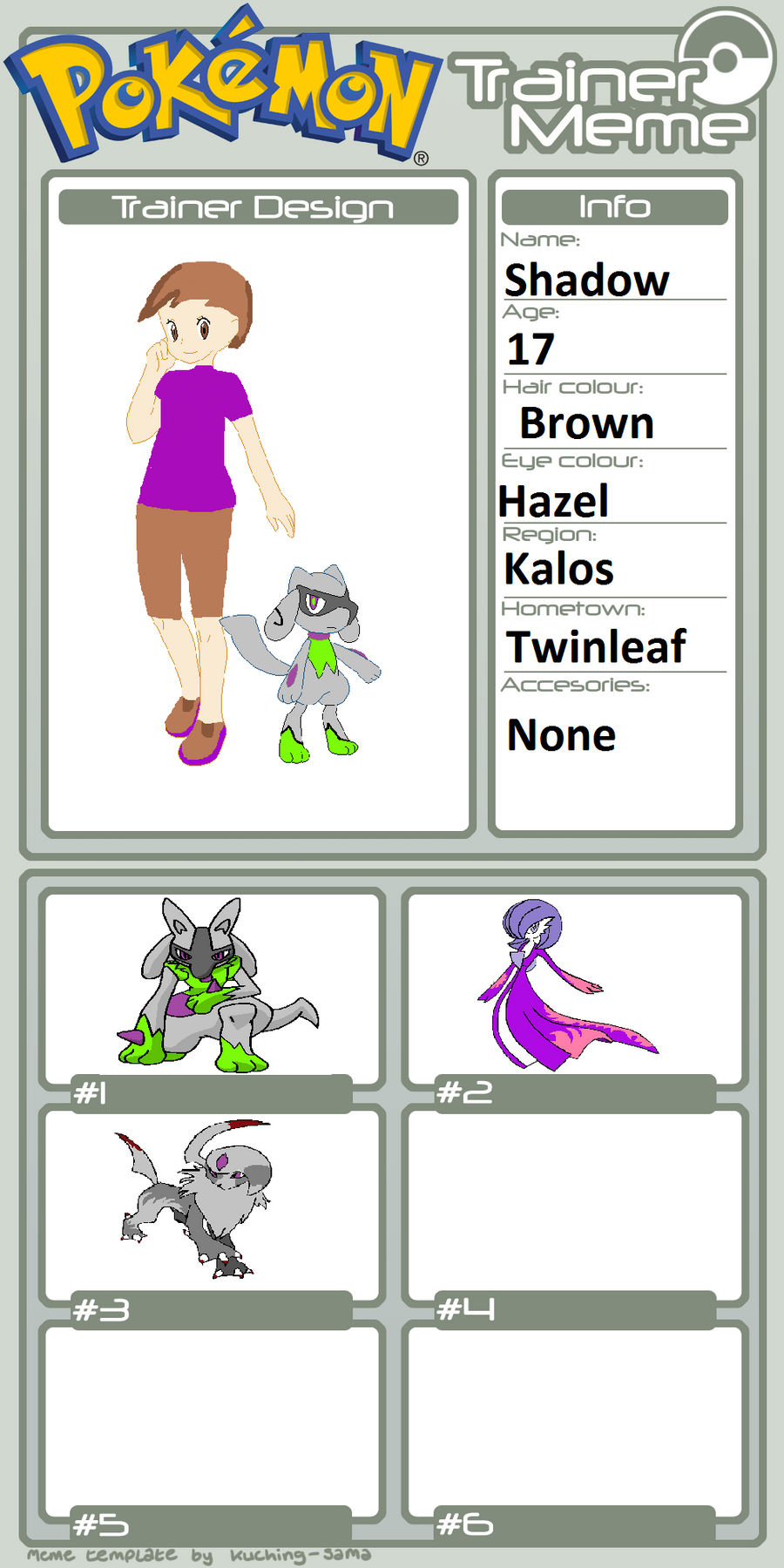 Pokemon Trainer Meme Template By Kuching Sama by shadowarts611 on