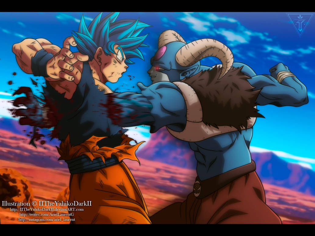 Moro humiliates Goku in Chapter 60 by KameArtZ on DeviantArt